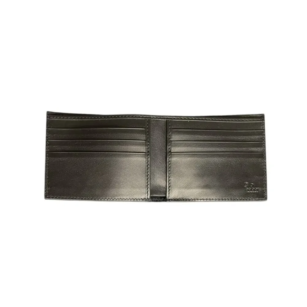 Gucci Microguccisima Leather Bifold Wallet in Black